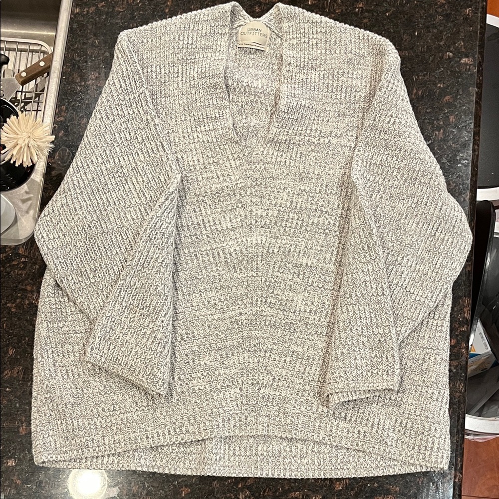 Urban Outfitters Heather Gray V-Neck Sweater